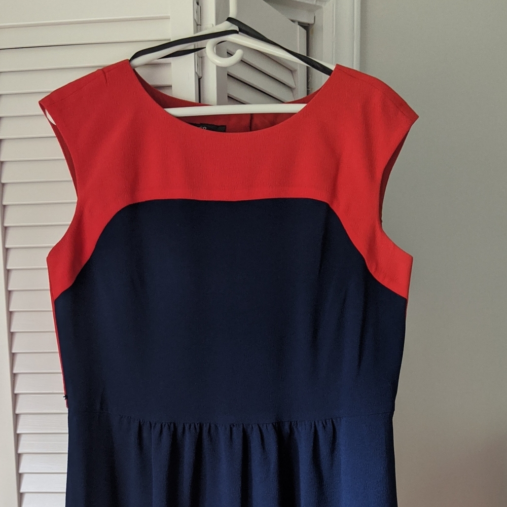 AGB Color Blocked A-line Dress